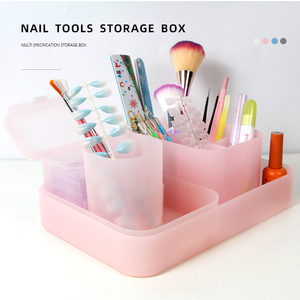 5 Piece <b>Nail</b> Art Storage Box Set Desktop Pen Holder Cotton Pad Tray Salon Manicure Organizer Tool Container Display <b>Case</b> Kit - Product Image 4