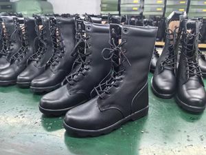 Bottes de combat longues en cuir noir DFS24 - Product Image 3