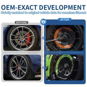 Enjoliveurs <span class=keywords><strong>de</strong></span> <span class=keywords><strong>roue</strong></span> en fibre <span class=keywords><strong>de</strong></span> carbone sèche pour <span class=keywords><strong>Porsche</strong></span> 911 992 991.2 GT3 RS Style - Product Image 4