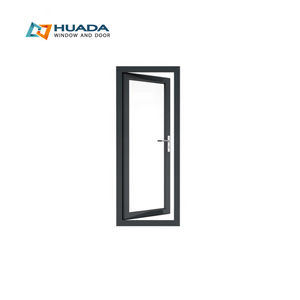 HuaDa <span class=keywords><strong>CSA</strong></span> Aprobado Puerta de vidrio de aleación de aluminio abatible personalizada Entrada de seguridad exterior Puertas principales de acero - Product Image 4
