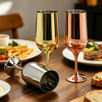 RTS RVS Champagnebeker Restaurantgoblet in verschillende kleuren voor buitengebruik