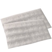 Étiquettes autocollantes personnalisées en braille en relief triangulaires, étiquettes tactiles d'avertissement personnalisées en vinyle transparent