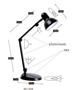Đèn Tabla ABS Đèn Bàn Tay Hợp Kim Nhôm Đèn Bàn Gấp Đèn Kẹp E27 - Product Image 2