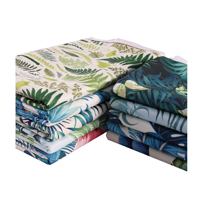 Tissu en toile polyester imprimé numérique plantes et fleurs, épaissi, uni, inaltérable, pour nappe et tapis pour animaux de compagnie