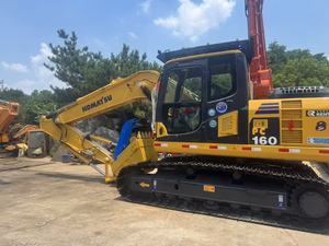 Excavatrice hydraulique Komatsu PC160 d'occasion en bon état d'origine avec ligne de brise-roche - Product Image 3