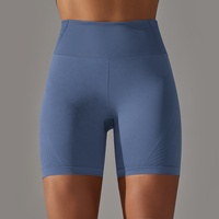 Short de cyclisme taille haute pour femme Short de motard en nylon tissé Jacquard sans couture respirant emballage personnalisé disponible pour