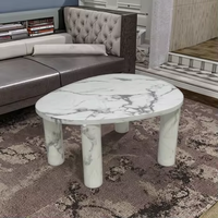 Table basse ovale moderne de luxe en MDF avec autocollant 3D, mobilier écologique pour salon, salle à manger, école, chambre, hôtel
