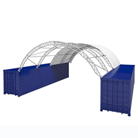 Abri dôme conteneur personnalisé à prix d'usine, auvent de stockage d'équipement d'entrepôt étanche en PVC avec structure en acier galvanisé