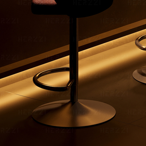 豪华北欧复古现代可调高架旋转酒吧凳，用于厨房岛柜台和餐厅 - Product Image 6