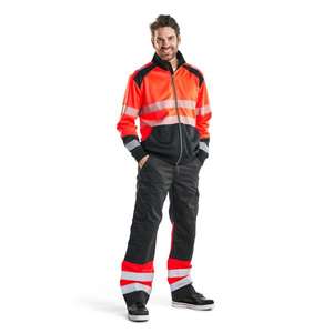 BLAKLADER-Sweat-shirt haute visibilité 355825285599S avec fermeture éclair intégrale Rouge/Noir-EAN 7330509623671 HI-VIS WORKWEAR - Product Image 3