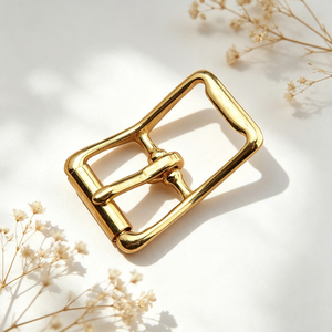 Hebilla de Cinturón de Latón Macizo de Primera Calidad, Hebilla de Metal Pulido y Liso, Herrajes para Correas de Cuero, Accesorios para Correas de Bolsos - Product Image 2