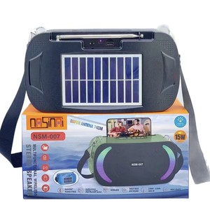 Nhà Máy Bán Hàng Trực Tiếp Xách Tay Đầy Màu Sắc Đèn <span class=keywords><strong>Bluetooth</strong></span> Loa Năng Lượng Mặt Trời Sạc Bảng Điều Khiển Đài Phát Thanh Điều Khiển Từ Xa Nhà Ngoài Trời Đảng Sử Dụng - Product Image 1