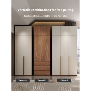 Armoire autoportante économique et moderne <span class=keywords><strong>Porte</strong></span> en MDF Design simple Vestiaire de couleur assortie pour petit atelier Armoire <span class=keywords><strong>pliante</strong></span> - Product Image 3