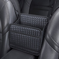 Poubelle de voiture suspendue côté passager avant et boîte de rangement avec sac poubelle – Pratique tout-en-un pour l'organisation intérieure de la voiture – Fabriqué en Chine