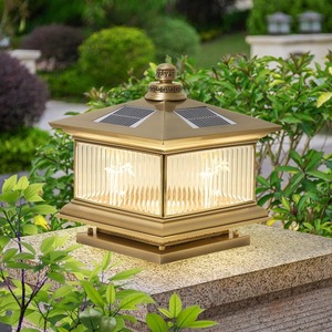 Lampe solaire à LED pour extérieur, étanche, pour jardin, cour, villa, portail, clôture - Product Image 1
