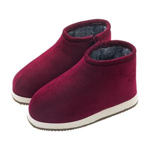 Home <b>Slippers</b> Cotton Thick Soled Warm Non Slip Flat Heel Solid Color For Adults Daily Use At Home - Product Image 5