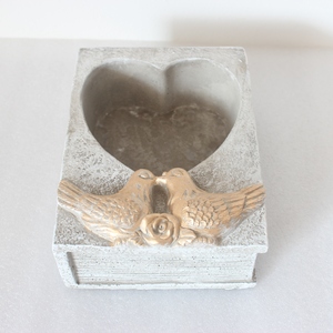 Macetero esmaltado con diseño personalizado para el hogar, maceta de Ángel con forma de corazón, color gris, para decoración de la <span class=keywords><strong>casa</strong></span> - Product Image 4