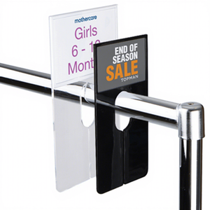 Support de Présentation Personnalisé en Acrylique pour Vêtements, Séparateurs de Rayonnages, <span class=keywords><strong>Porte</strong></span>-Étiquettes PMMA Coulissant sur Rail, Support Graphique pour <span class=keywords><strong>Magasin</strong></span> - Product Image 1