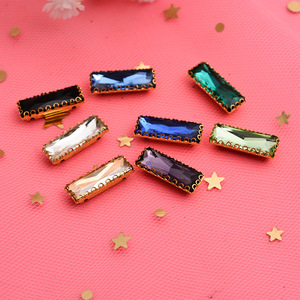 Strass rectangulaires 12 facettes, qualité A, pour bricolage, couture à la main, artisanat, accessoires de bijouterie - Product Image 3