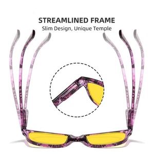 Y777 Nouvelles Lunettes Carrées Colorées Ultra-légères pour Hommes et Femmes, Monture PC Effet <span class=keywords><strong>Bois</strong></span>, Anti-lumière Bleue, pour Jeux Vidéo - Product Image 3