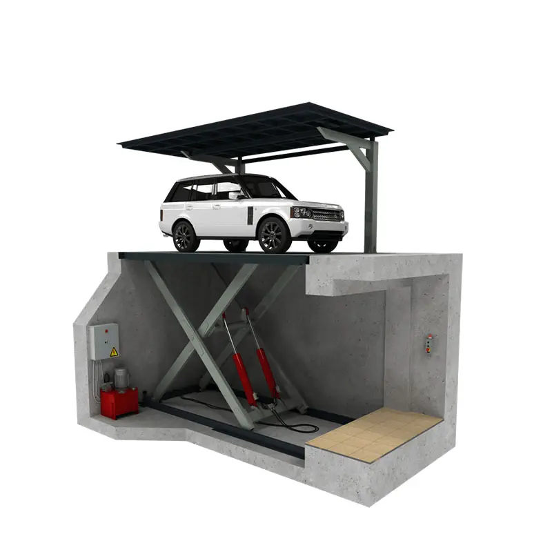 Gunting platform pengangkat mobil, Double-decker ruang parkir mobil Untuk Keluarga Parkir tiga dimensi