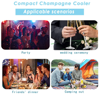 Nouveau design, panier isotherme portable en PVC transparent et imperméable pour refroidisseur de glace et sacs à vin, 15L