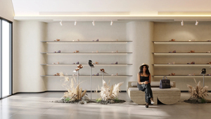 Unité de design d'intérieur et d'aménagement de magasin de chaussures de sport et de vente au détail pour chaussures à talons hauts modernes sur mesure - Product Image 2