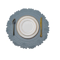 Cedar Space - Mantel Individual Elegante Color Marrón Oscuro con Relieve, Resistente al Calor y al Agua, Decoración de Mesa para Cocina y Comedor