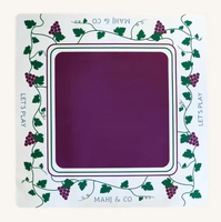 Collection de luxe de tuiles de mahjong US de designer, 160 pièces, en acrylique blanc, motif floral verre à vin, jeu de société