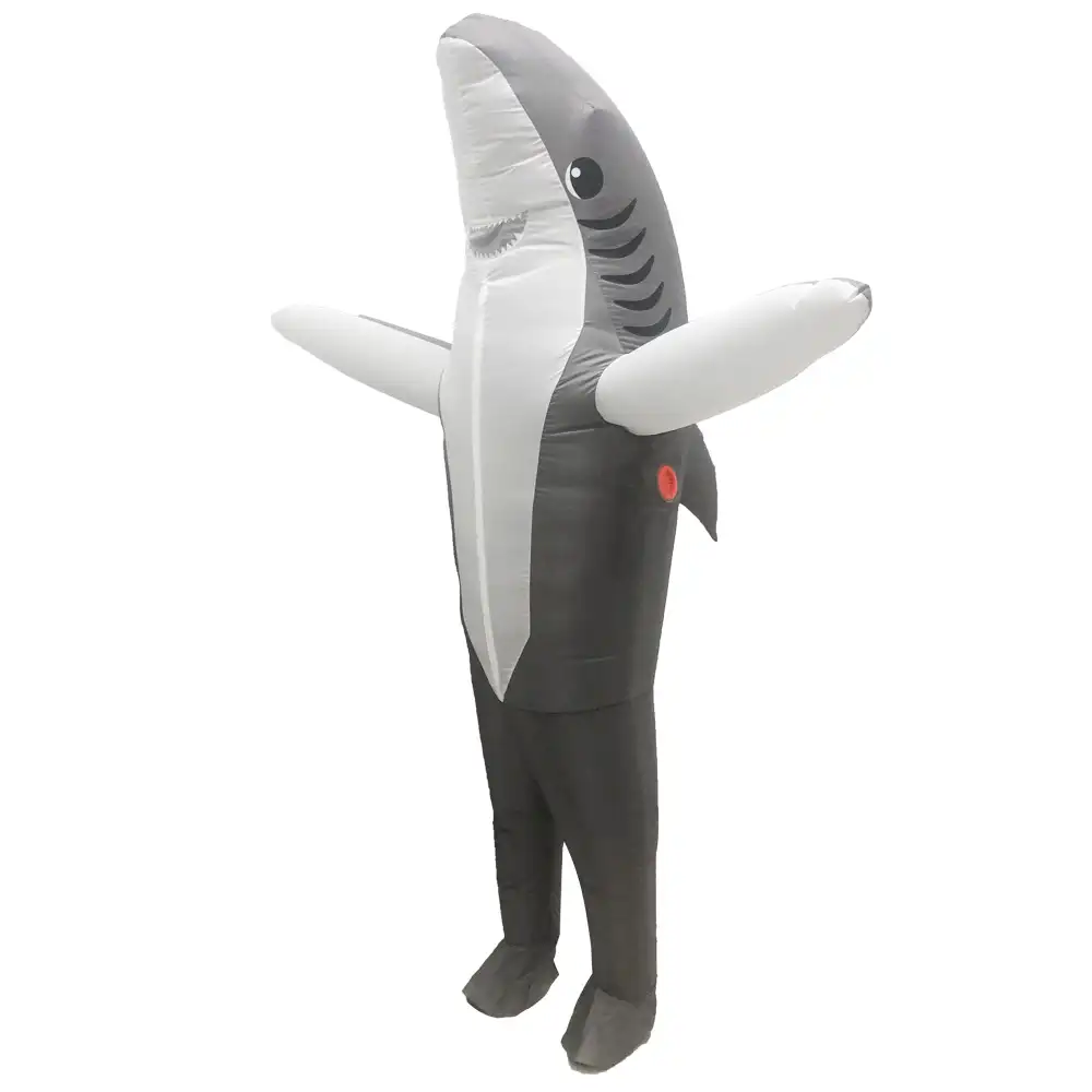 새로운 디자인 팽창식 상어 cosplay 마스코트 성인을 위한 팽창식 걷는 상어 마스코트 복장