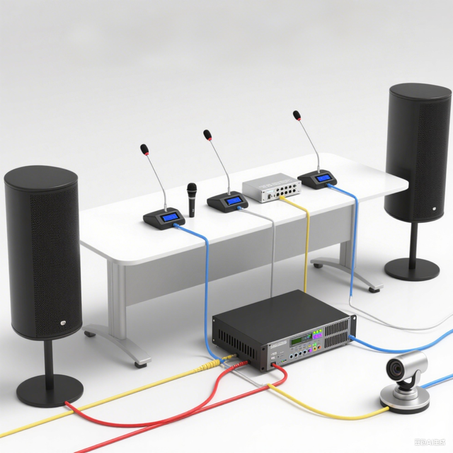 Powerful 50W Security Protection Automatic for Bluetooth Receiver USB/SD Card One-stop Conference System Supply