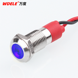 WD8mm Indicador de luz indicadora eléctrica de metal Luz de advertencia Coche Barco Indicador marino Luz 3V 6V 9V 12V 24V 36V - Product Image 2