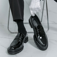 Nouvelles chaussures décontractées en PU synthétique grande taille pour hommes, modèle Ning Qiao 3202, mocassins noirs et blancs pour le commerce transfrontalier