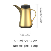 Gran oferta, tapa de plástico sin BPA, tetera árabe, termo de acero inoxidable 304, termo de vacío para acampar
