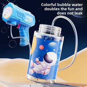 Nouvelle Machine à Bulles Transfrontalière pour Enfants, Pistolet Gatling Automatique Lumineux en Plastique, Cadeau pour 0-24 Mois - Product Image 4
