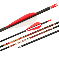 Axe de flèche en carbone pur pour tir à l'arc, flèche de 4.2mm, aubes en tpu, flèche recourbée