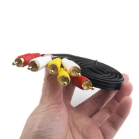 Câble audio-vidéo plaqué or 3RCA vers 3RCA Câble AV composite compatible avec décodeur lecteur DVD