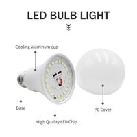 Échantillons gratuits 3w 5w 7w 9w B22 Led Ampoule Led Matière première B22 Matière première Led Ampoule Lumière Pièces