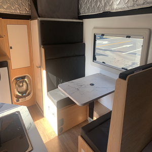 Caravana portátil con patas de soporte resistentes para estacionamiento, ventilador, iluminación LED interior y rueda guía de 10 pulgadas - Product Image 6