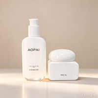 Ensemble de flacons cosmétiques en verre pour lotion et pots à crème 30ml 50ml 100ml 120ml 30g 50g avec bouchon à vis laqué