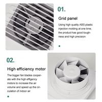 Ventilateur extracteur mural carré électrique 6 pouces en plastique à persiennes pour salle de bain et cuisine, vente chaude, OEM/ODM