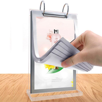 Support de calendrier A4 en acrylique transparent de 4mm d'épaisseur, support multi-pages transparent pour le hall de la banque, lieu d'événement, affichage cosmétique