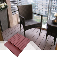 Planches de terrasse en WPC creuses imperméables pour la décoration de sols extérieurs, terrasse composite antidérapante à trous carrés pour jardin et patio