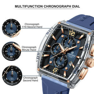 En stock 1 pièce, logo personnalisé, 50 pièces, montre-bracelet à quartz de luxe pour homme Naviforce 6101 NF6101, fabricant OEM ODM, Montre Homme - Product Image 3
