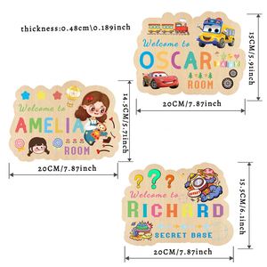 Personalized <b>Wooden</b> <b>Signs</b> Kids Door Hanging Decor Room & Children's Day Gifts - Product Image 3
