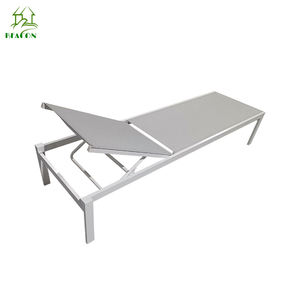Chaise longue de <span class=keywords><strong>jardin</strong></span> en aluminium blanc, transat de piscine, chaise longue de terrasse extérieure pour grossistes - Product Image 4