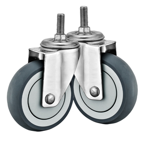 75mm 100mm 125mm Edelstahl-Gewindes tiel rollen Standard TPR Lenk rollen Handwagen Anti-Rost-Rollen - Product Image 6