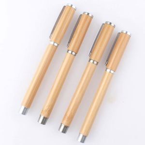 2022 Customized Bamboo Gel Ink <b>Pen</b> With Printed Logo - Product Image 1