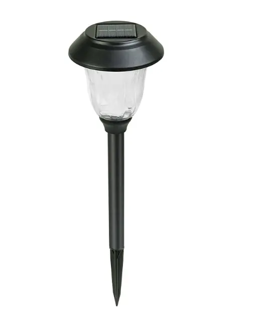 Glas helle LED-Beleuchtung Solar Garten licht Sonnen betriebene wasserdichte Isolier folie Schalter Lampe Pfahl Edelstahl Laterne