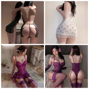 Nuovo Set di Costumi Sexy per Giochi di Ruolo Femminili, <span class=keywords><strong>Intimo</strong></span> Aperto per Adulti, Set Due Pezzi con Reggiseno e Mutandine in Pizzo - Product Image 6